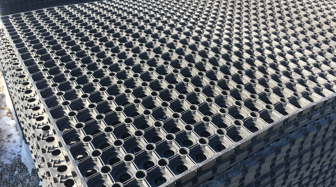 Wash Mats Straight Edge Mats with Holes 3′ x 5' x 7/8″