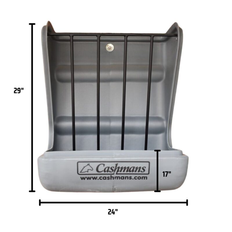 Grey Poly Wall Mount Combo Feeder