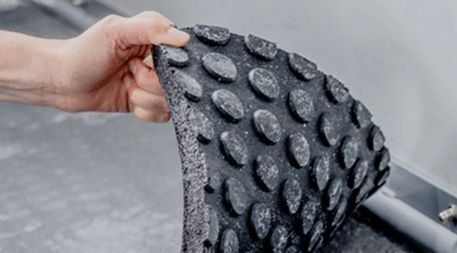 Rubber Floor Mats 4' x 6' x 3/4" First Quality Button Pattern One Side